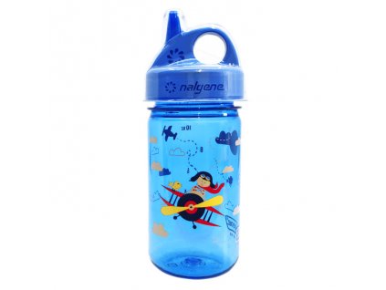 Nalgene Grip'n Gulp blue plane