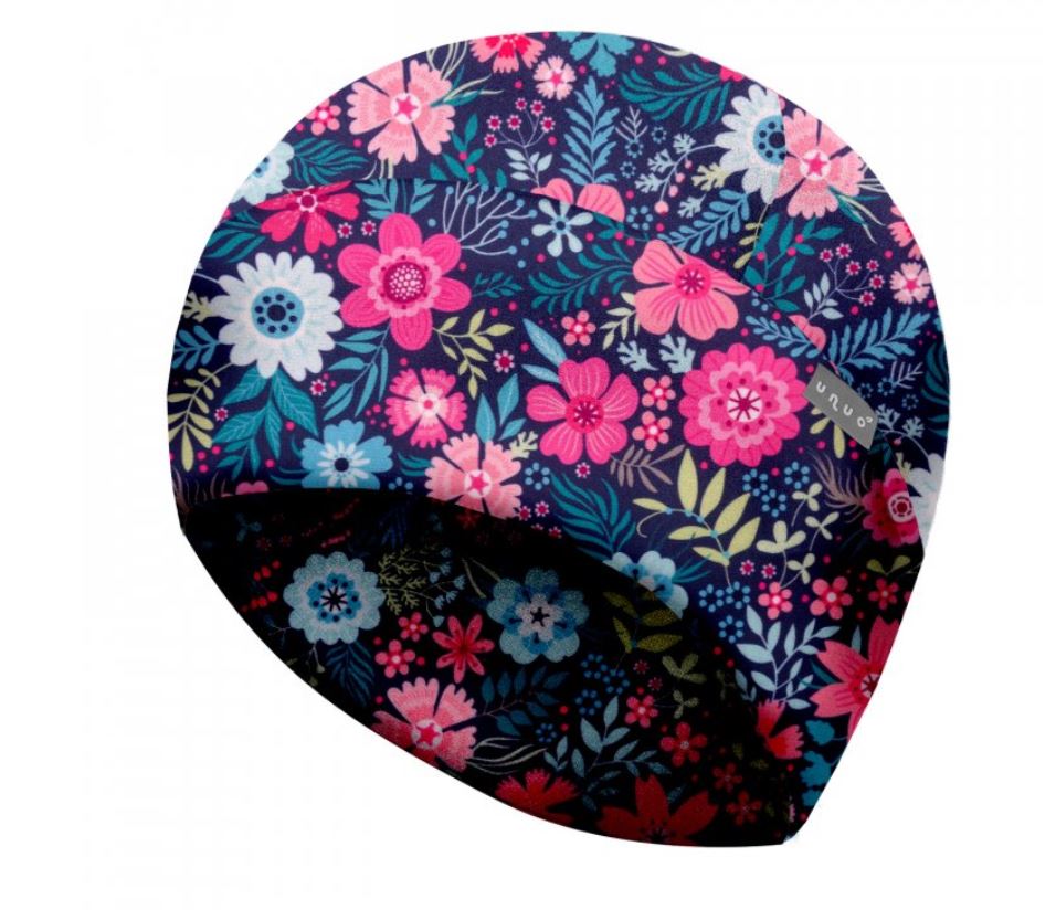UNUO Fleecová čepice Sport, Květinky Velikost: S
