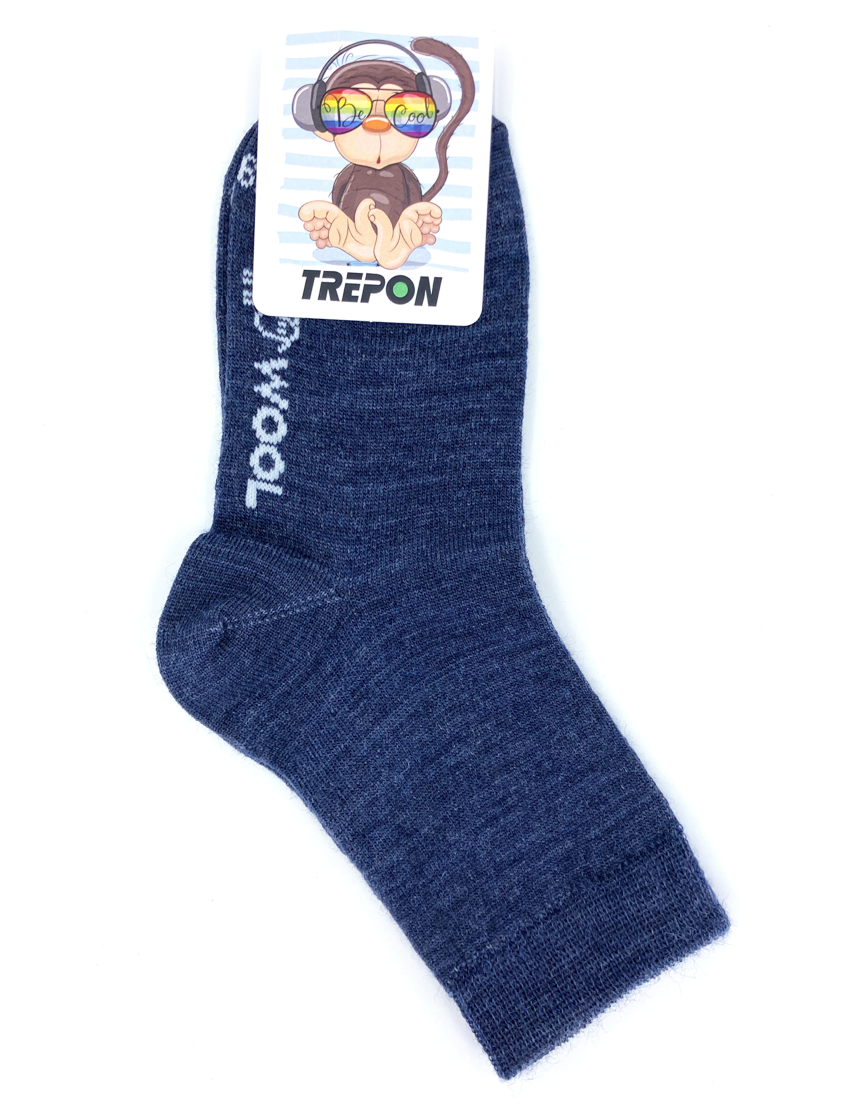 Dětské vlněné ponožky Trepon Vlnka modré Velikost: 23 - 26