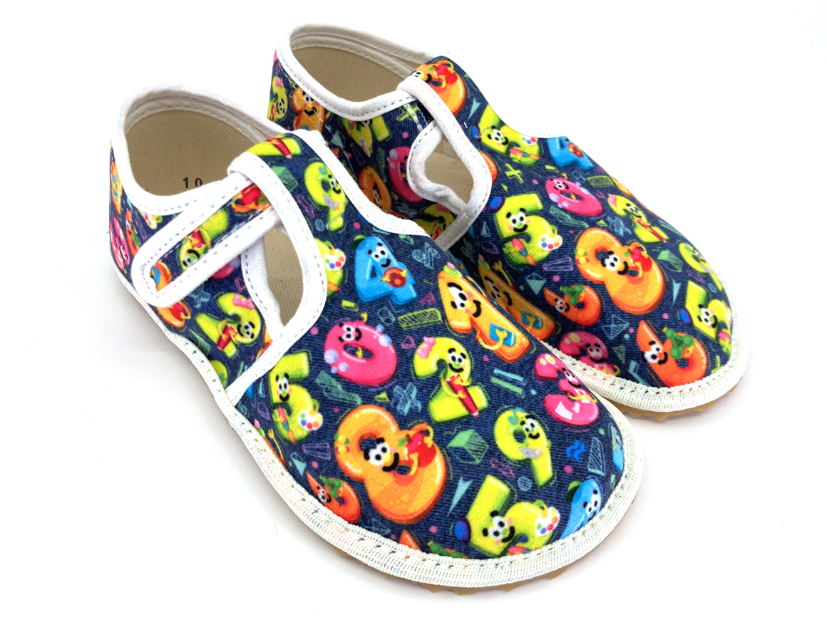 Barefoot papuče Jonap Písmenka Velikost: 24