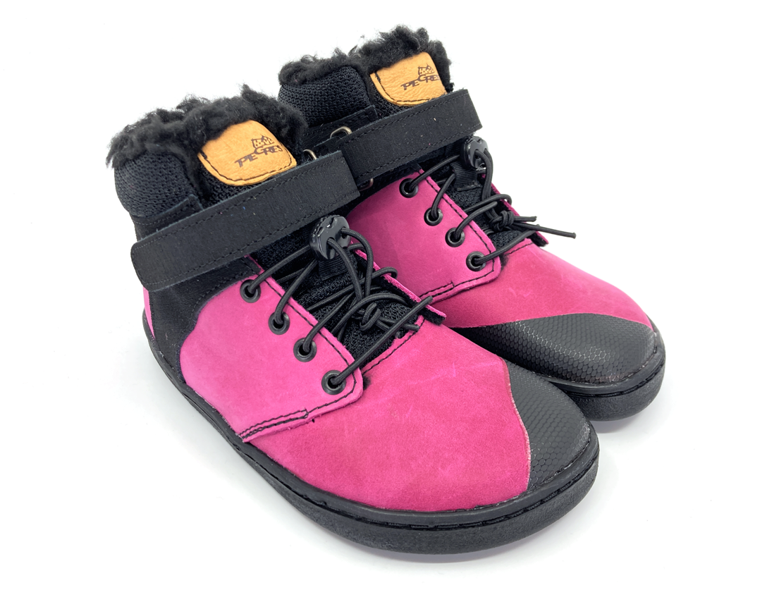 Barefoot zimní Pegres BF40 růžové 30, Vnitřní délka boty: 19,2 cm, Vnitřní šířka boty: 7,7 cm
