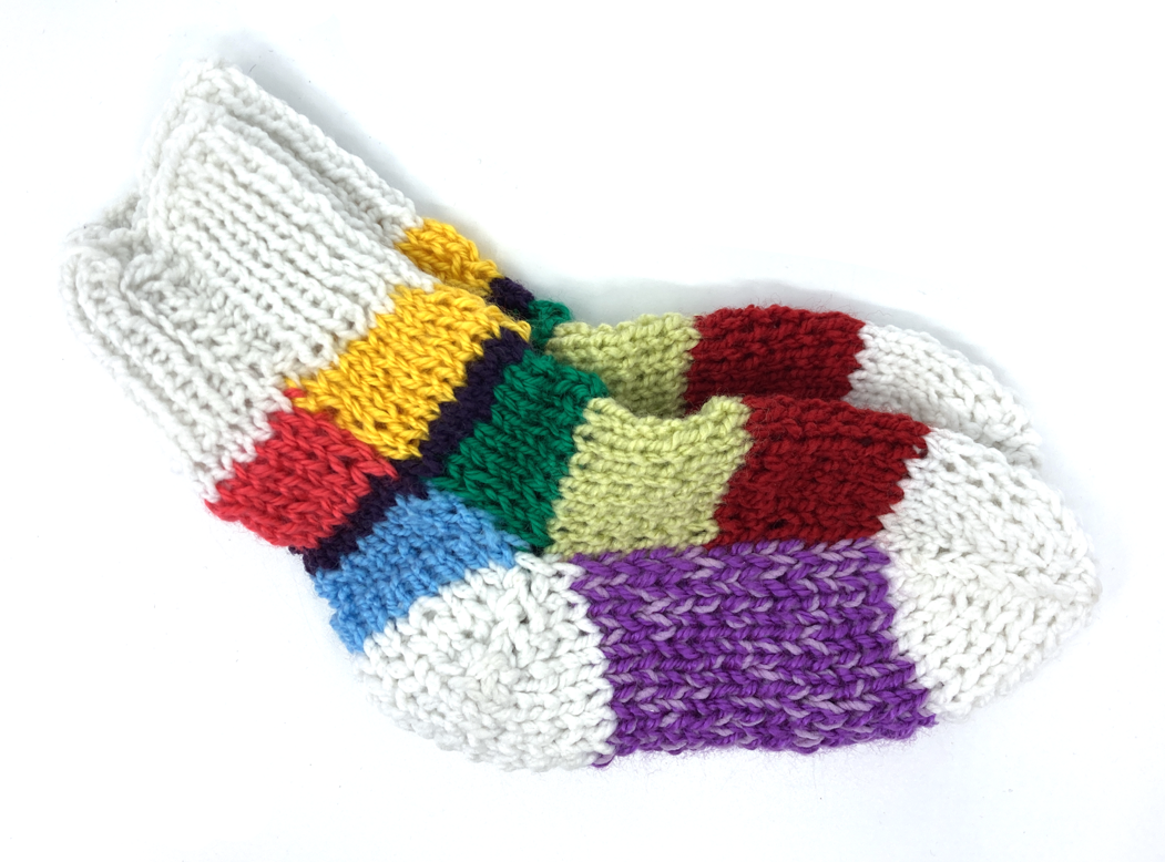Dětské ručně pletené ponožky od Magdy Velikost: 27 - 30