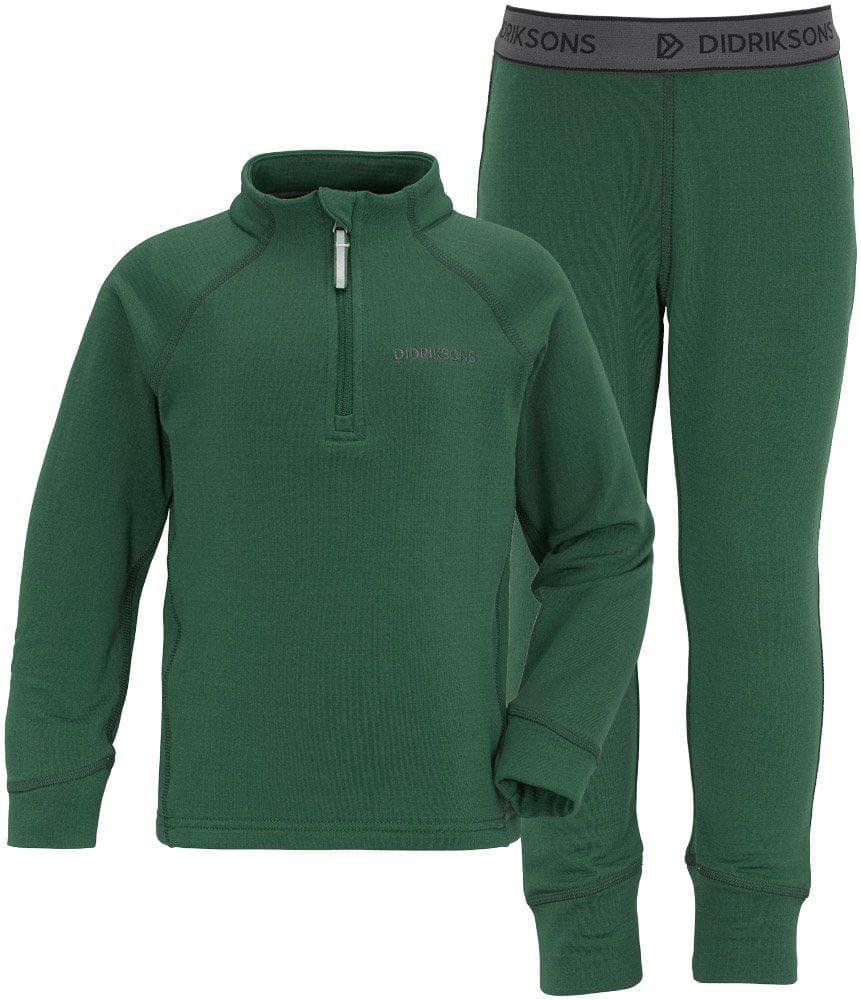 Dětské termoprádlo Didriksons Jadis set zelený Velikost: 80