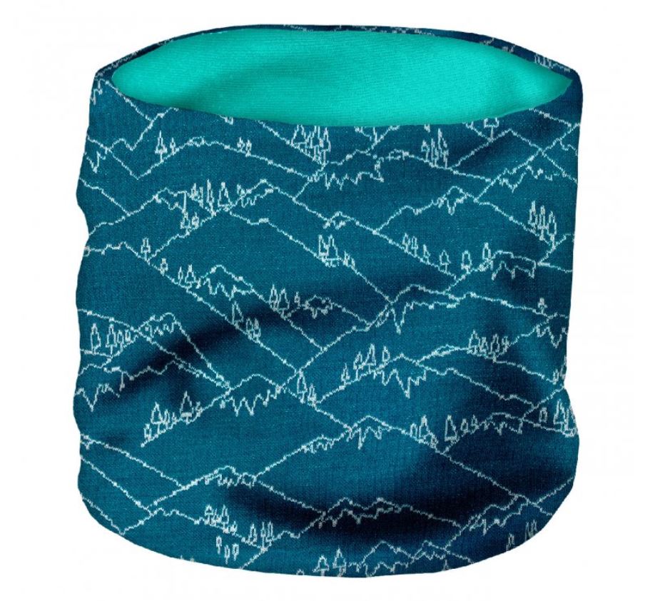 UNUO Dětský merino nákrčník Hory Kobaltová