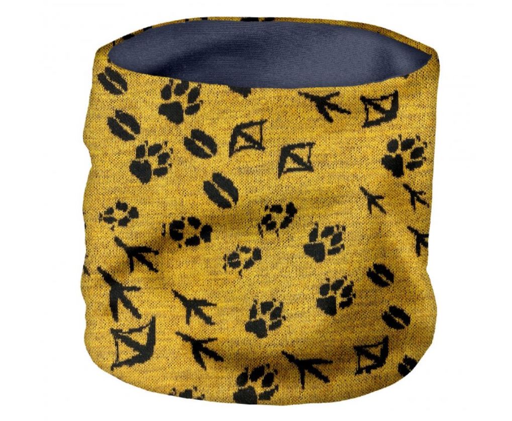 UNUO Dětský merino nákrčník Hořčicová Lesní stopy