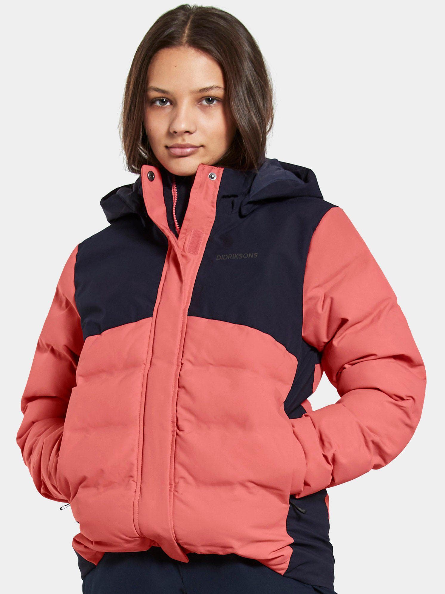 Dívčí zimní bunda Didriksons Leja Peach Rose Velikost: 160