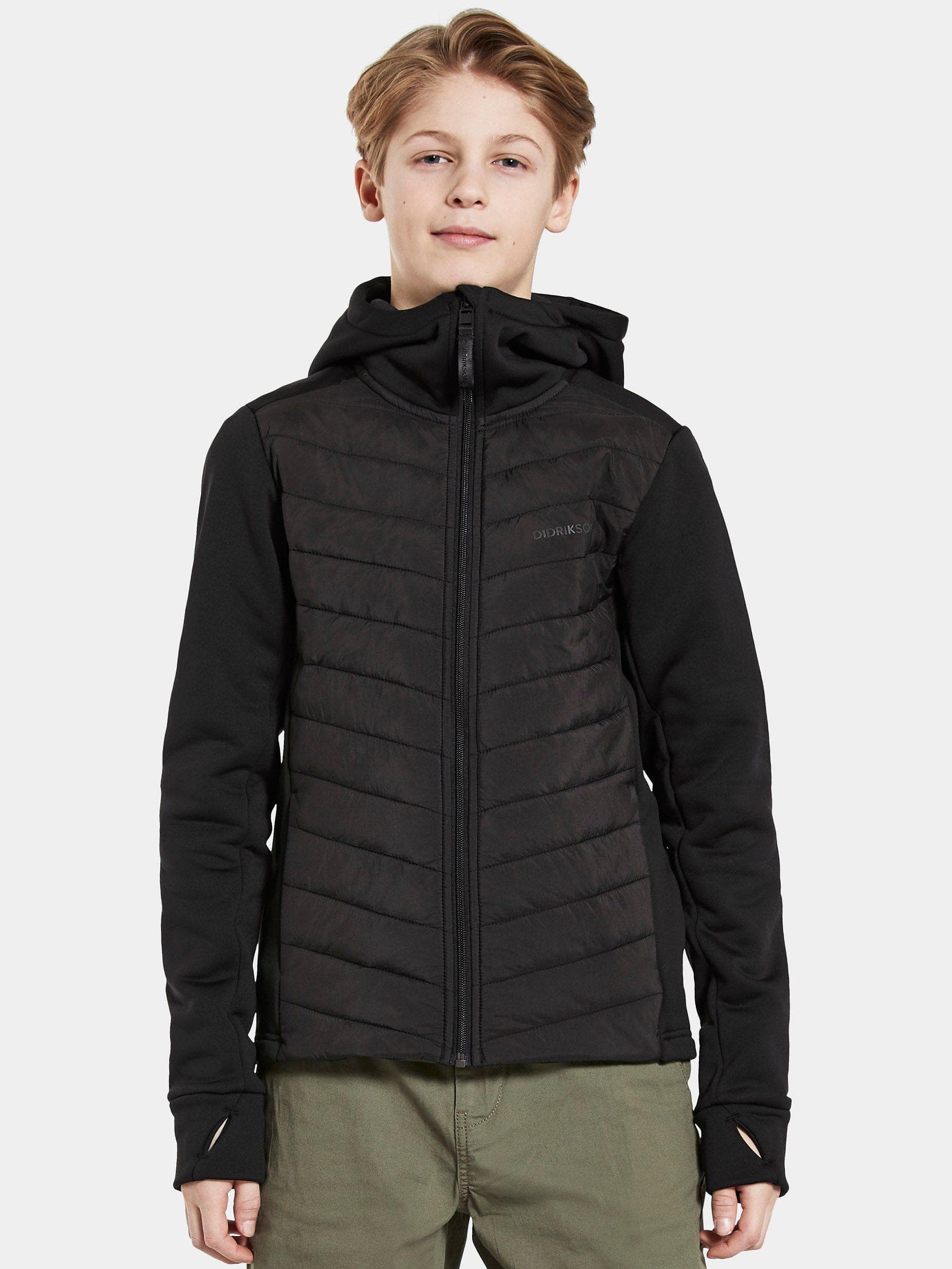 Juniorská mikina Didriksons Halden černá Velikost: 130