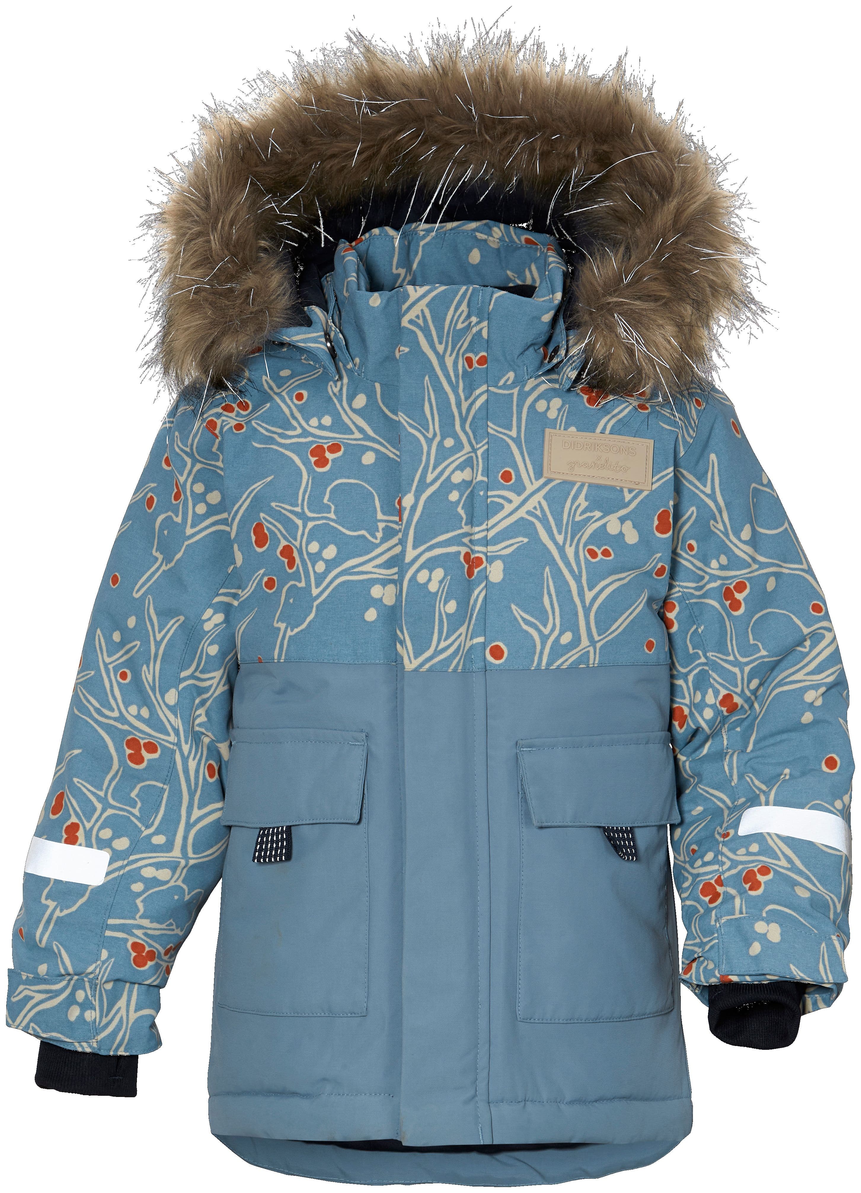 Levně Dětská zimní bunda Didriksons Polarbjornen Print Blue