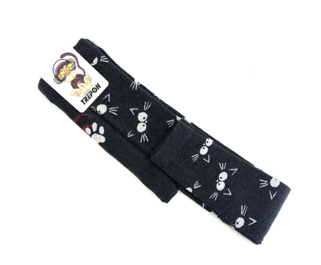 Dětské bavlněné legíny TREPON MACÍK Antracitová Velikost: 134-146