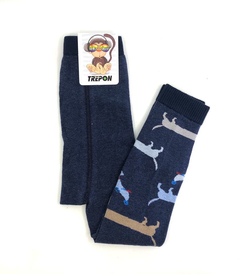 Dětské bavlněné legíny TREPON JEZEVČÍK Modrý melír Velikost: 92-98