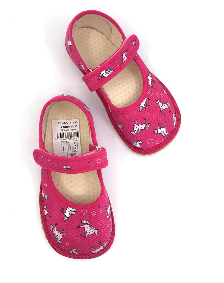 Dívčí Barefoot bačkory-baleríny Beda Unicorn (BF 060010/BA) Velikost: 29, Vnitřní délka boty: 18,7 cm, Vnitřní šířka boty: 7,5 cm