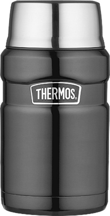 Thermos Termoska na jídlo se šálkem - metalicky šedá 710 ml