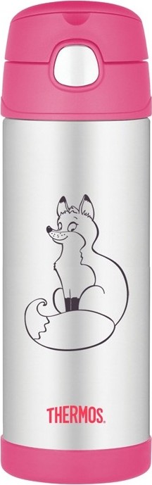 Levně Thermos Dětská termoska s brčkem - liška 470 ml