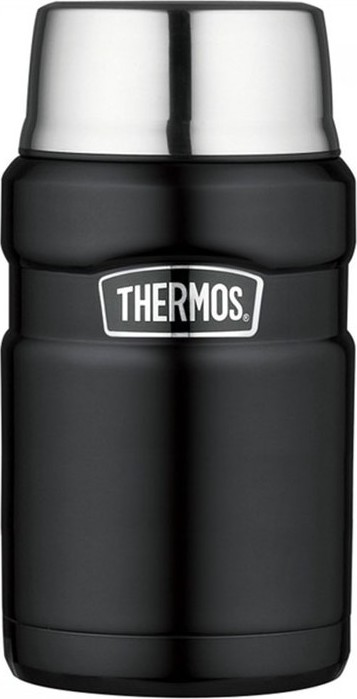Thermos Termoska na jídlo se šálkem - matně černá 710 ml