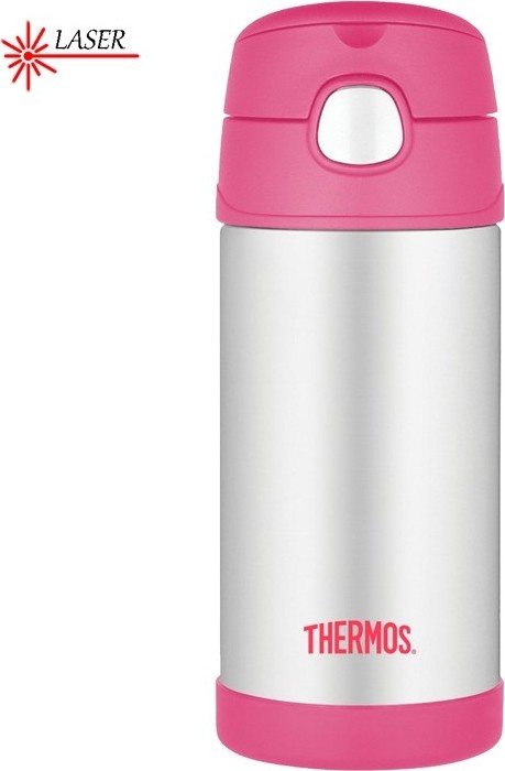 Thermos Dětská termoska s brčkem - růžová 355 ml