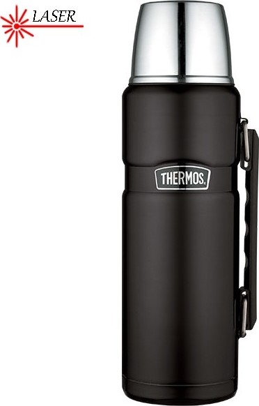 Levně Thermos Termoska na nápoje s madlem - matně černá 1,2 litru