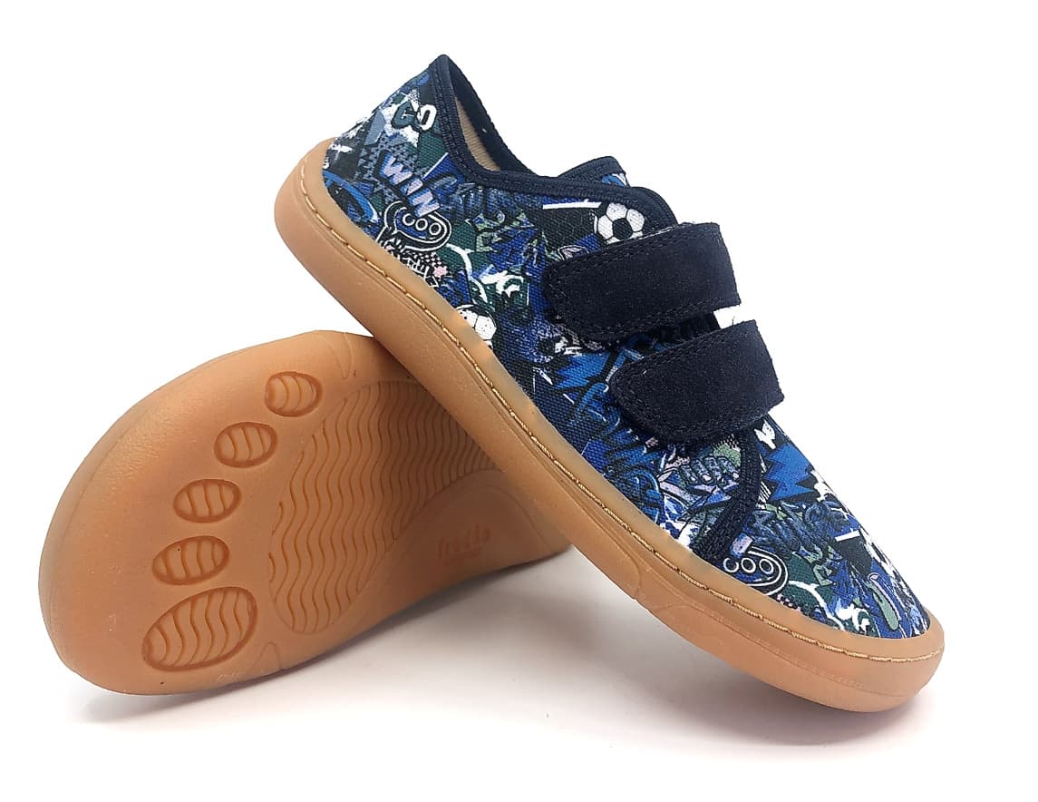 Levně Barefoot tenisky Froddo Blue+ textilní G1700355