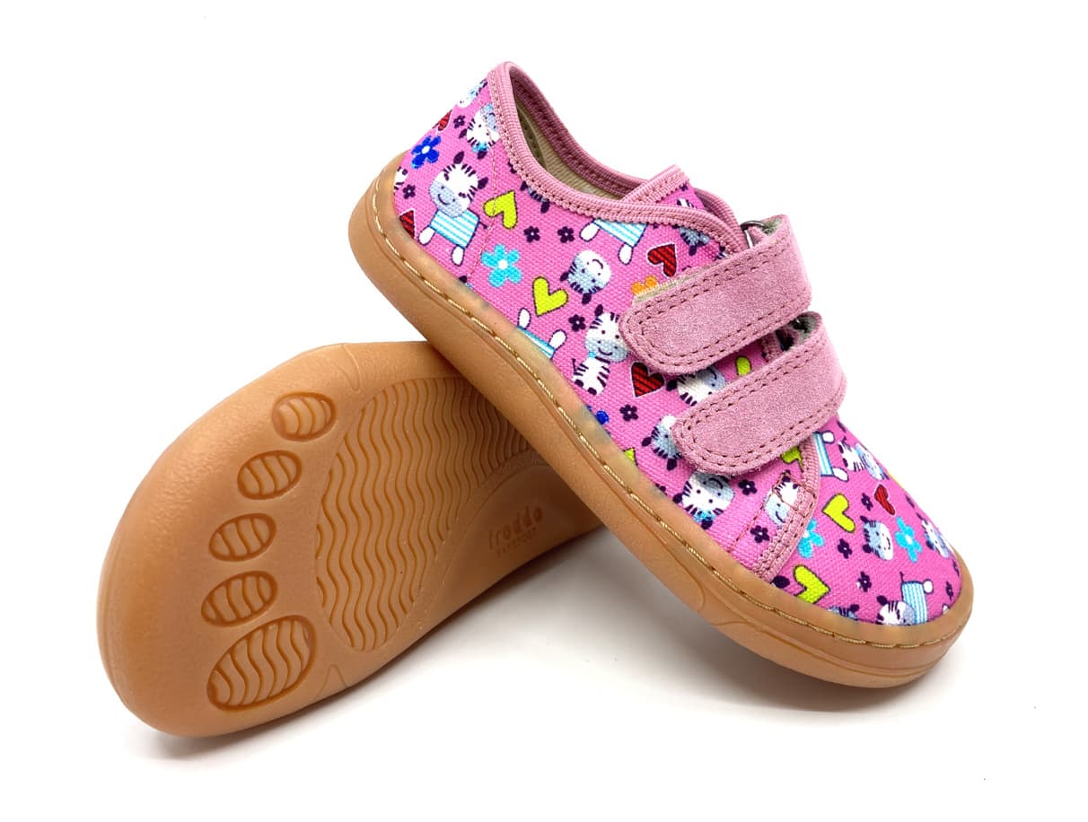 Levně Barefoot tenisky Froddo Pink+ textilní G1700323-9