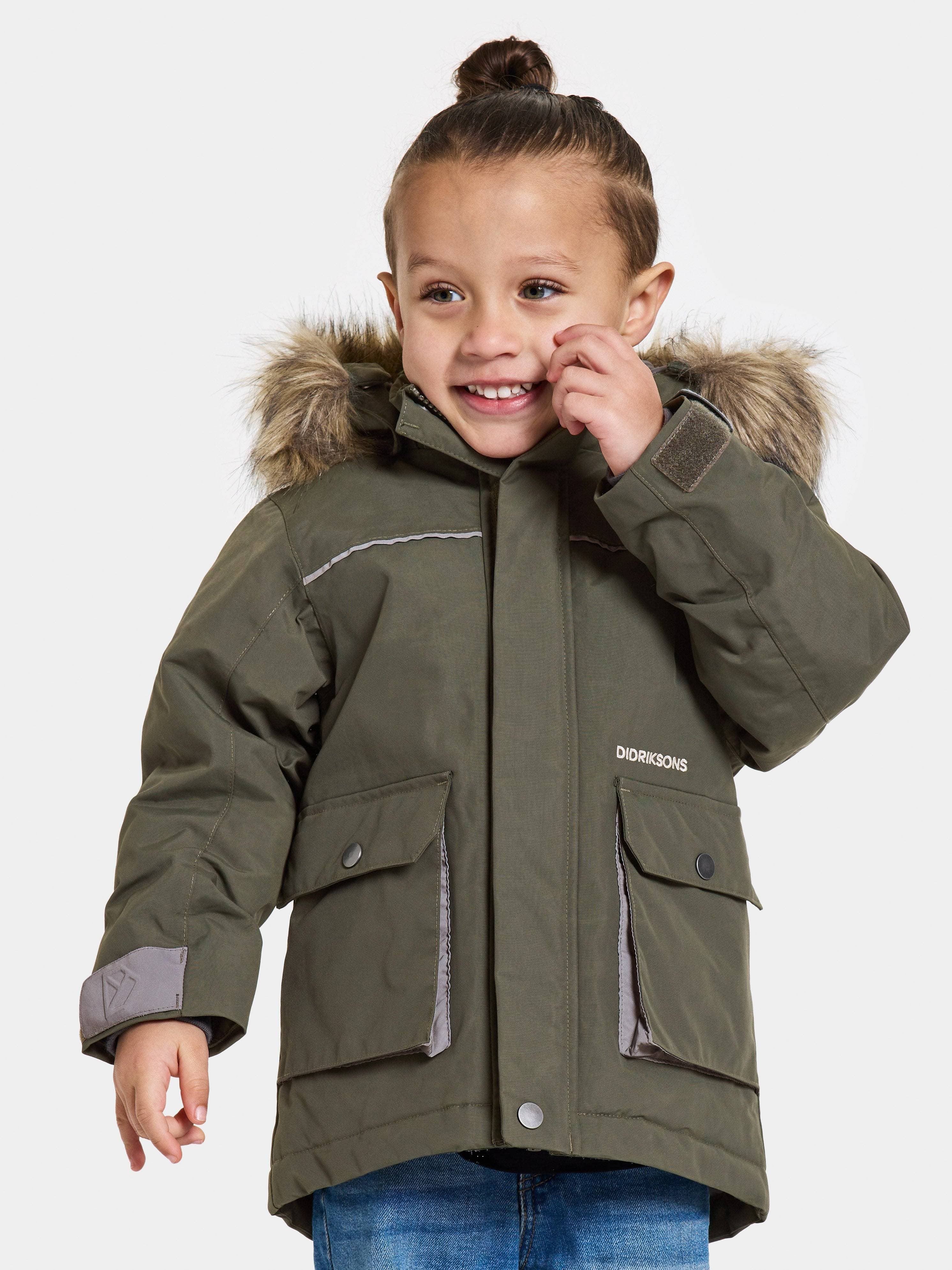 Levně Dětská zimní bunda Didriksons Kure Parka Deep Green 300