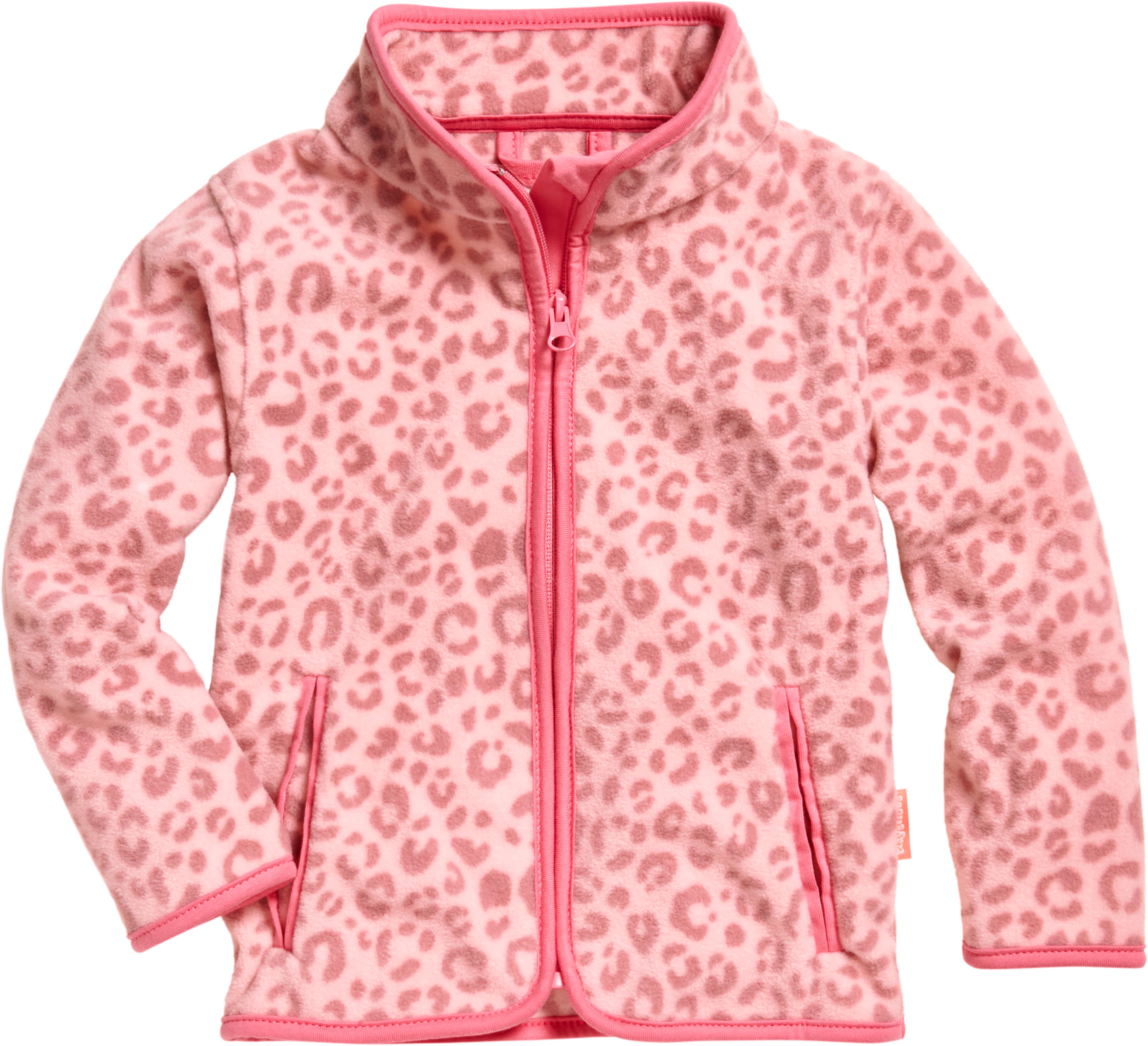 Levně Dětská fleecová mikina Playshoes Leopard Rosa