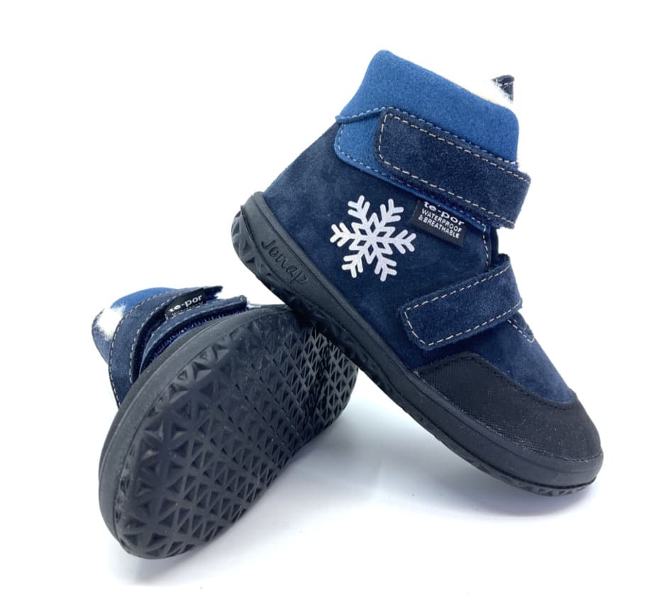 Levně Zimní boty Jonap Jerry VLNA s membránou tmavě modrá vločka
