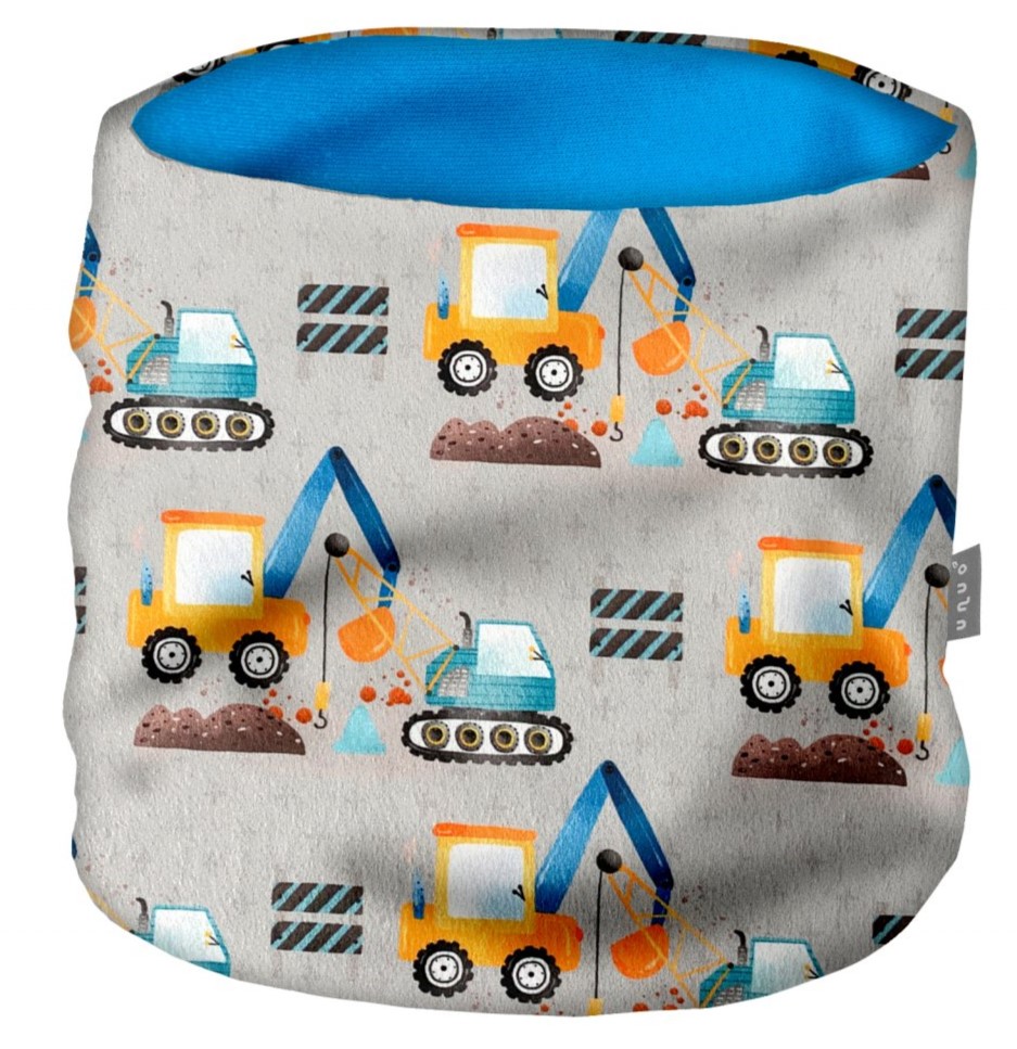 Unuo, Dětský nákrčník z teplákoviny Basic, Bagry