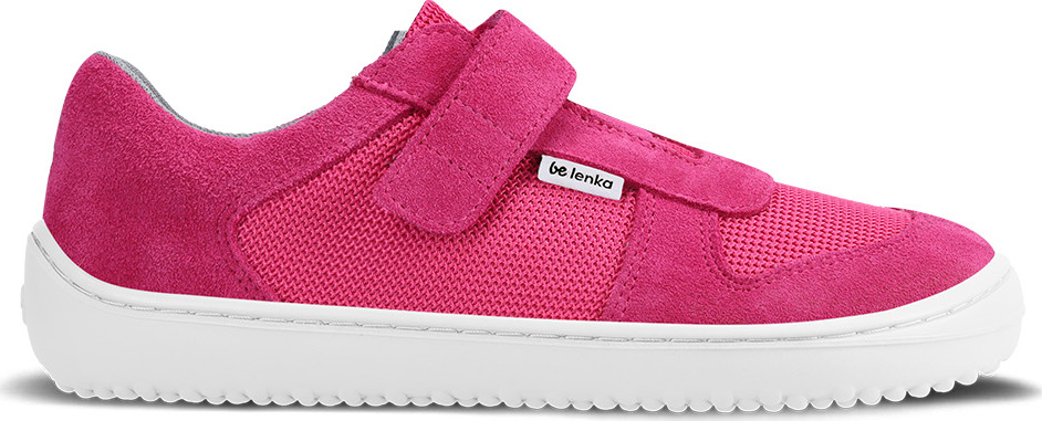 BeLenka Dětské barefoot tenisky Be Lenka Joy - Dark Pink & White Velikost: 29