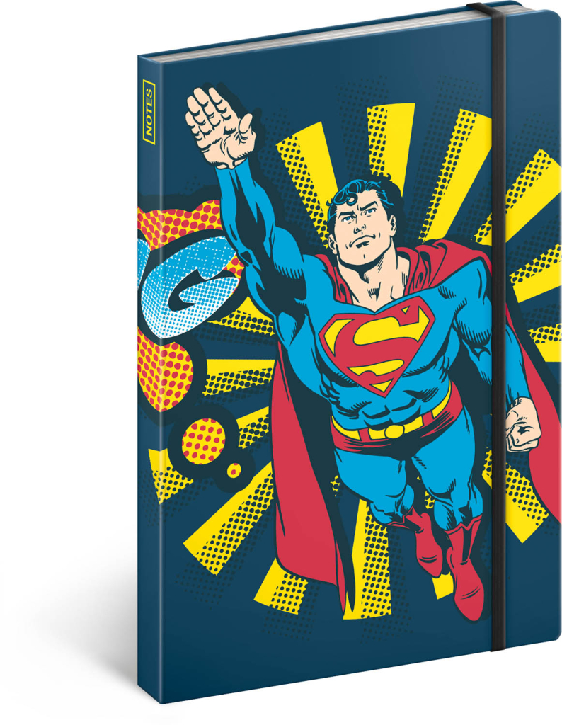 Presco Notes Superman – Bang, linkovaný, 13 × 21 cm