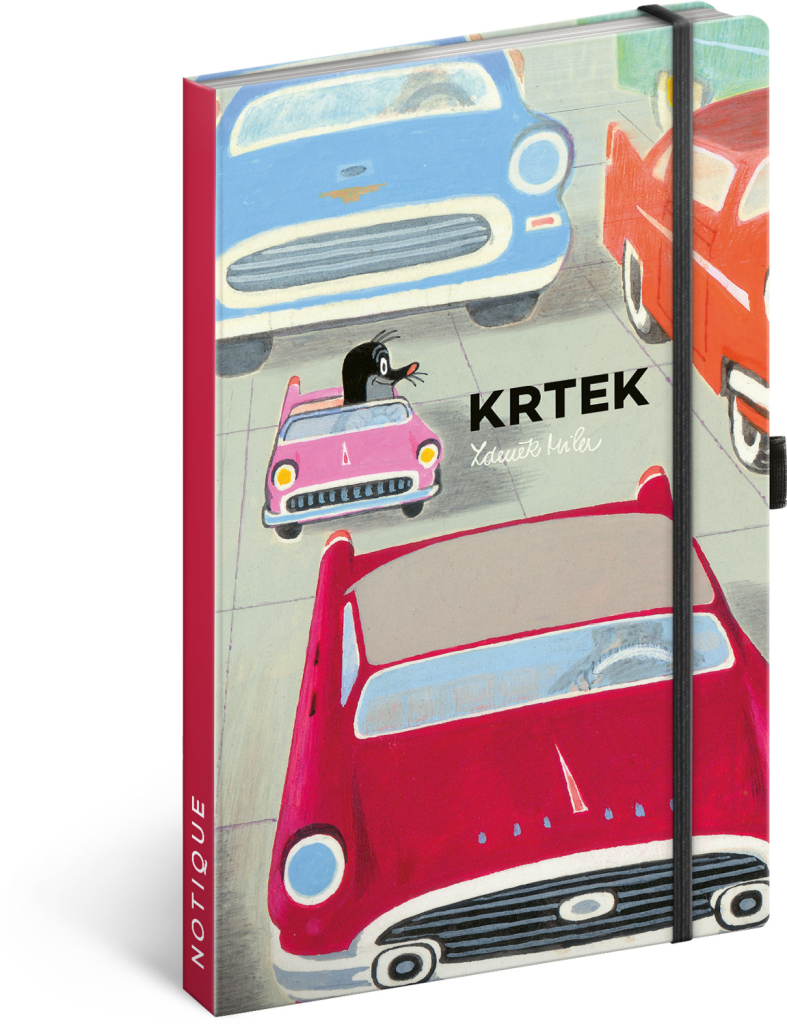 Presco Notes Krtek a autíčko, linkovaný, 13 × 21 cm