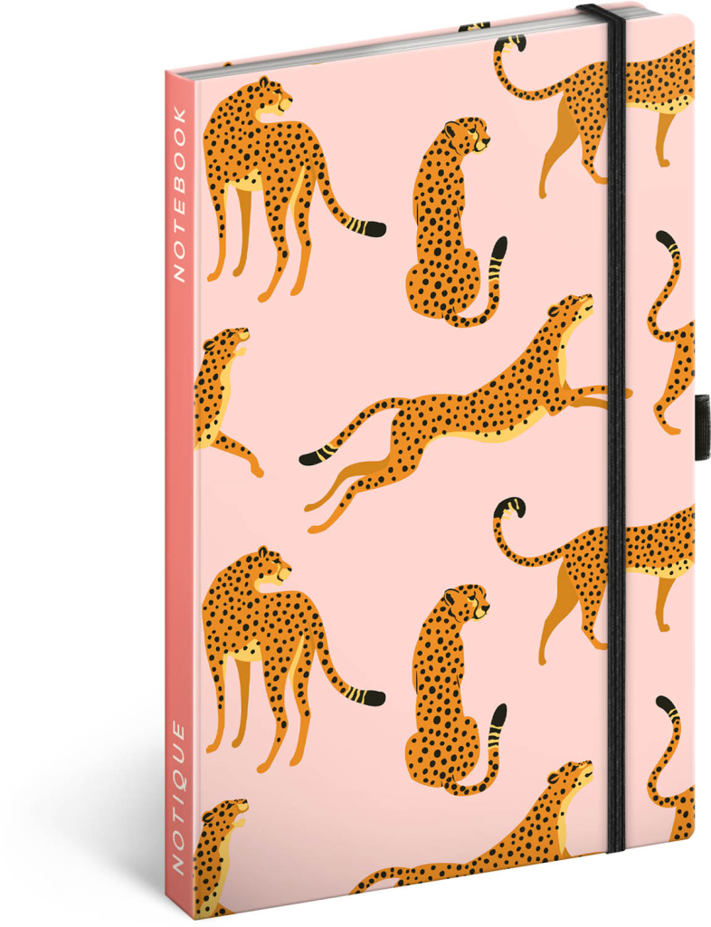 Levně Presco Notes Leopardi, linkovaný, 13 × 21 cm