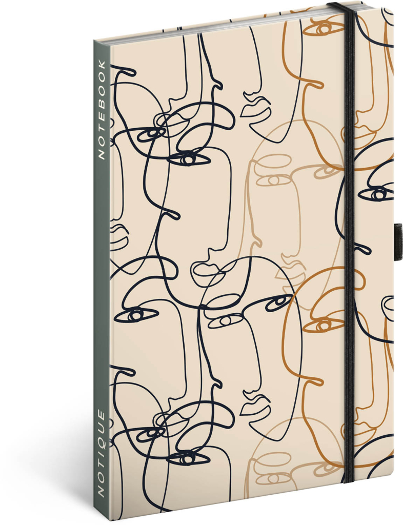 Presco Notes Tvář, linkovaný, 13 × 21 cm