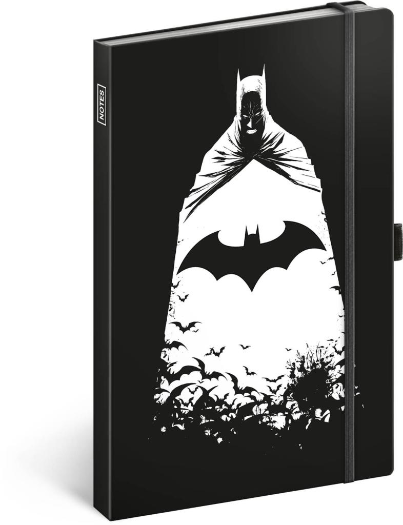 Levně Presco Notes Batman, linkovaný, 13 × 21 cm