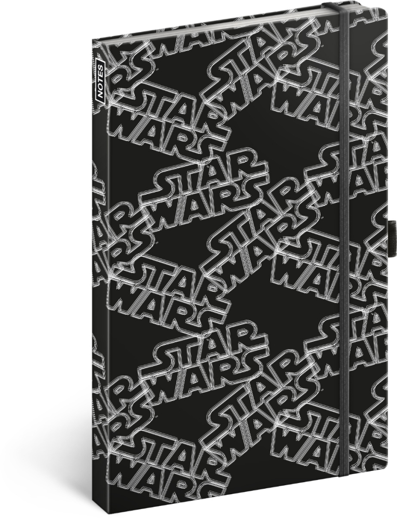 Presco NOTIQUE Notes Star Wars Black linkovaný, 13 x 21 cm