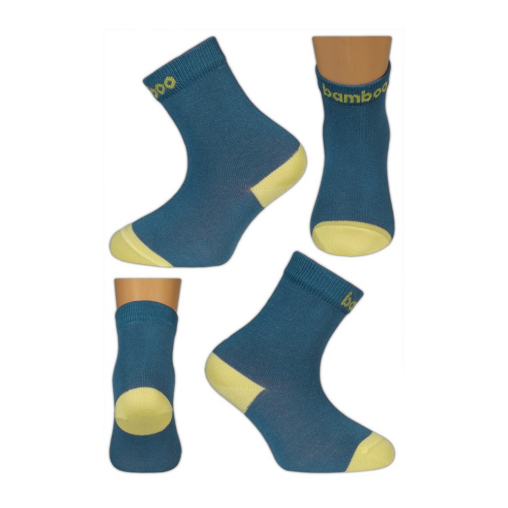 Bambusové ponožky Trepon HUGO modrá/žlutá Velikost: 27 - 30
