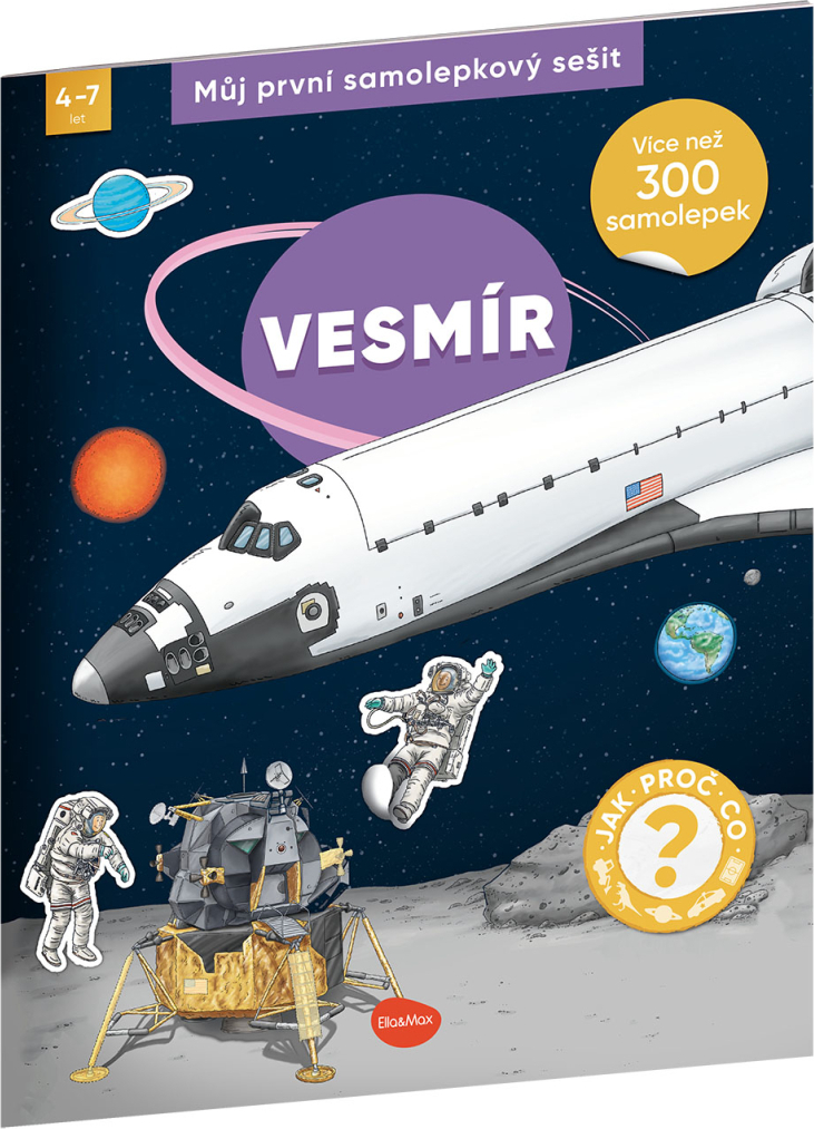 Levně ELLA & MAX Můj první samolepkový sešit – VESMÍR