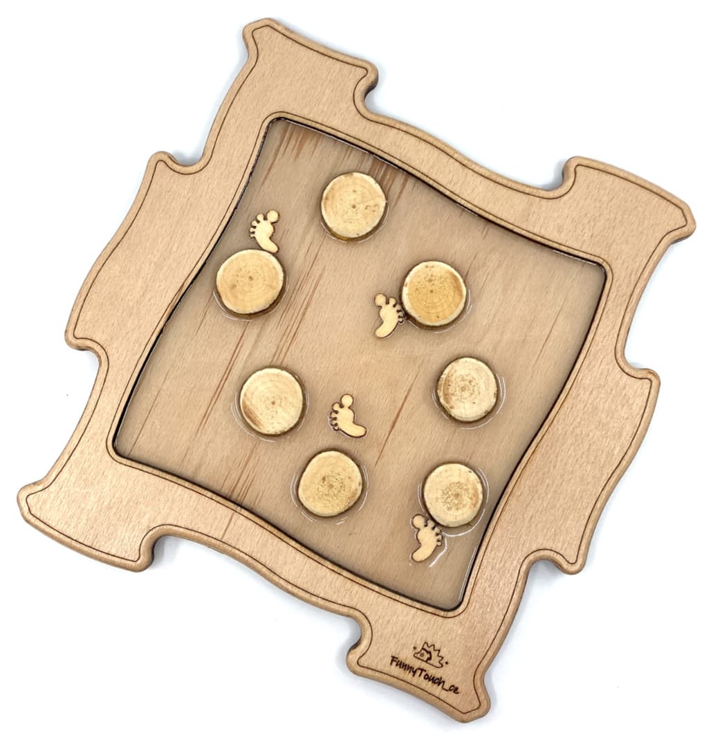 Levně Dřevěné puzzle FunnyTouch - Dřevěné plátky, Transparent