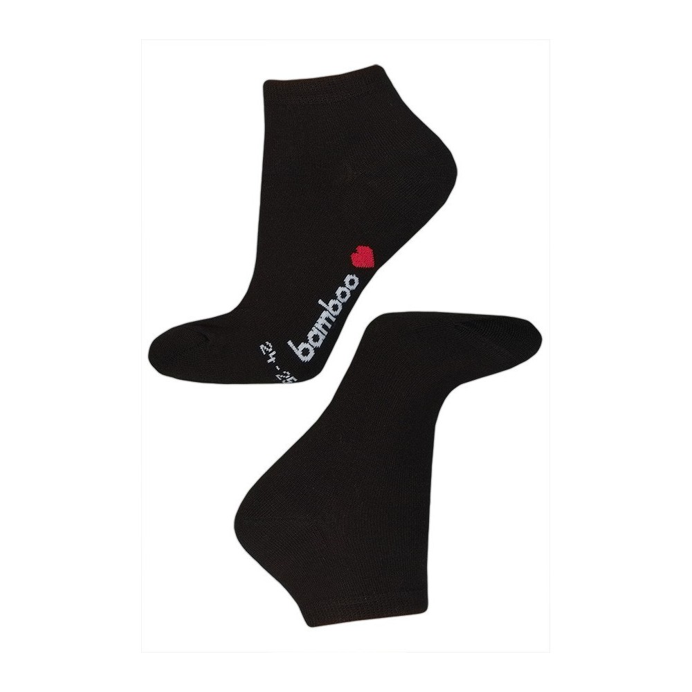 Nízké bambusové ponožky Trepon MANGA černé Velikost: 39 - 42