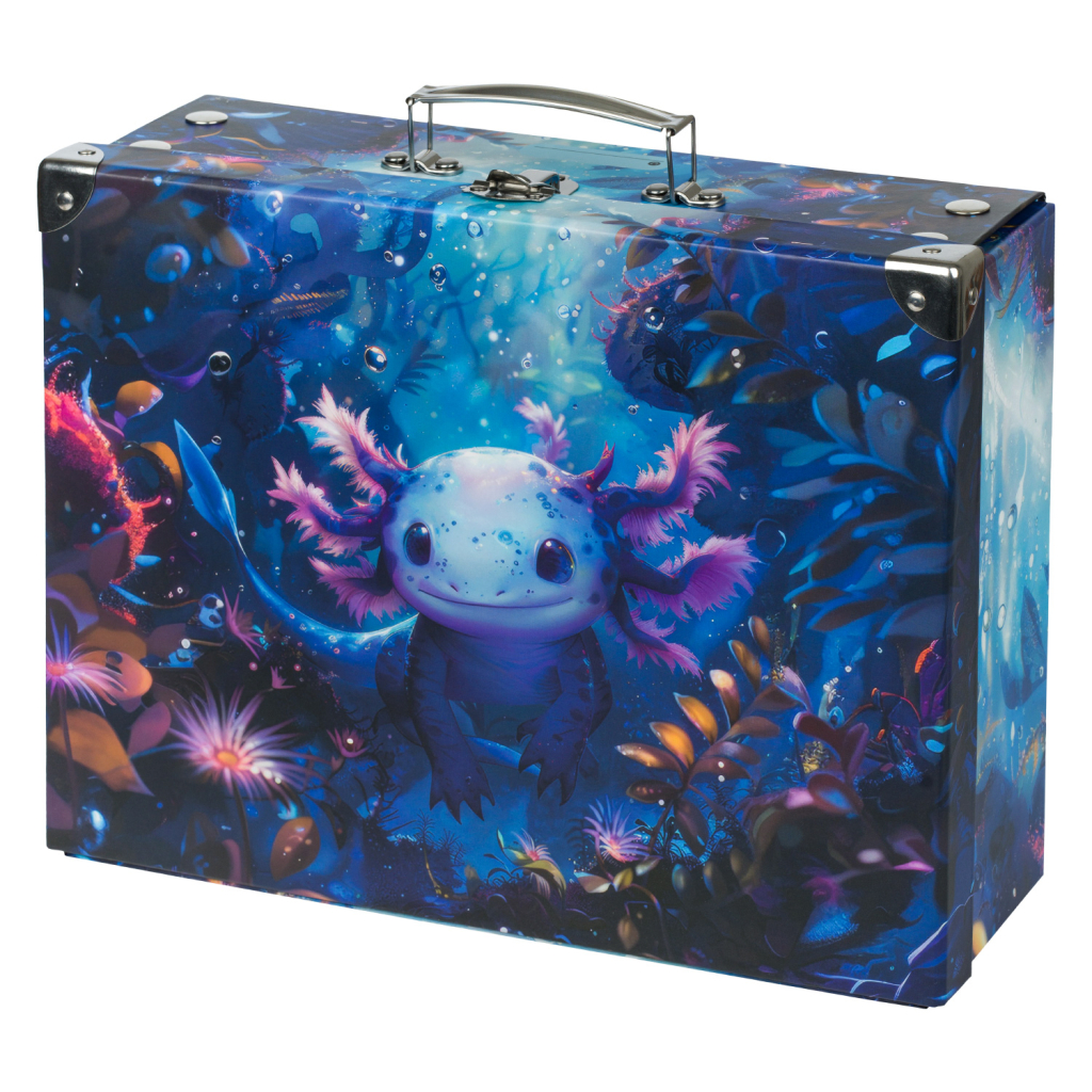 Levně BAAGL Skládací školní kufřík Axolotl s kováním