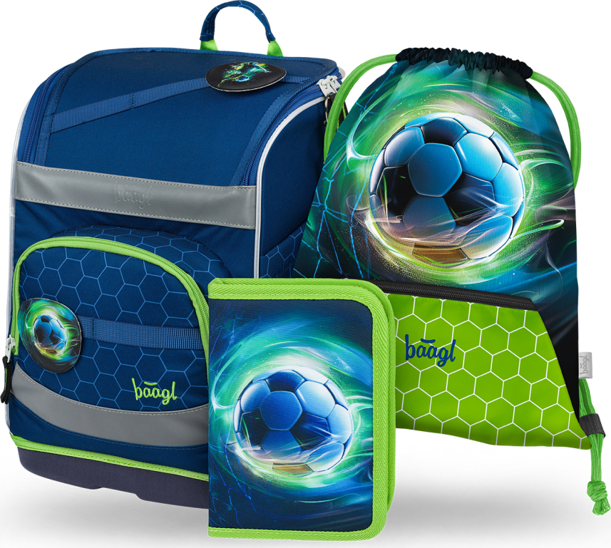 Levně BAAGL SET 3 Zippy plus Fotbalový míč: aktovka, penál, sáček