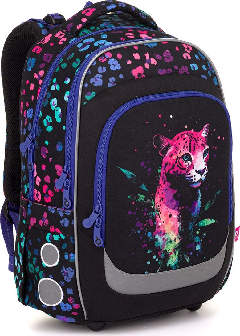 Levně Školní batoh LORI s neonovým leopardem Topgal LORI 25074