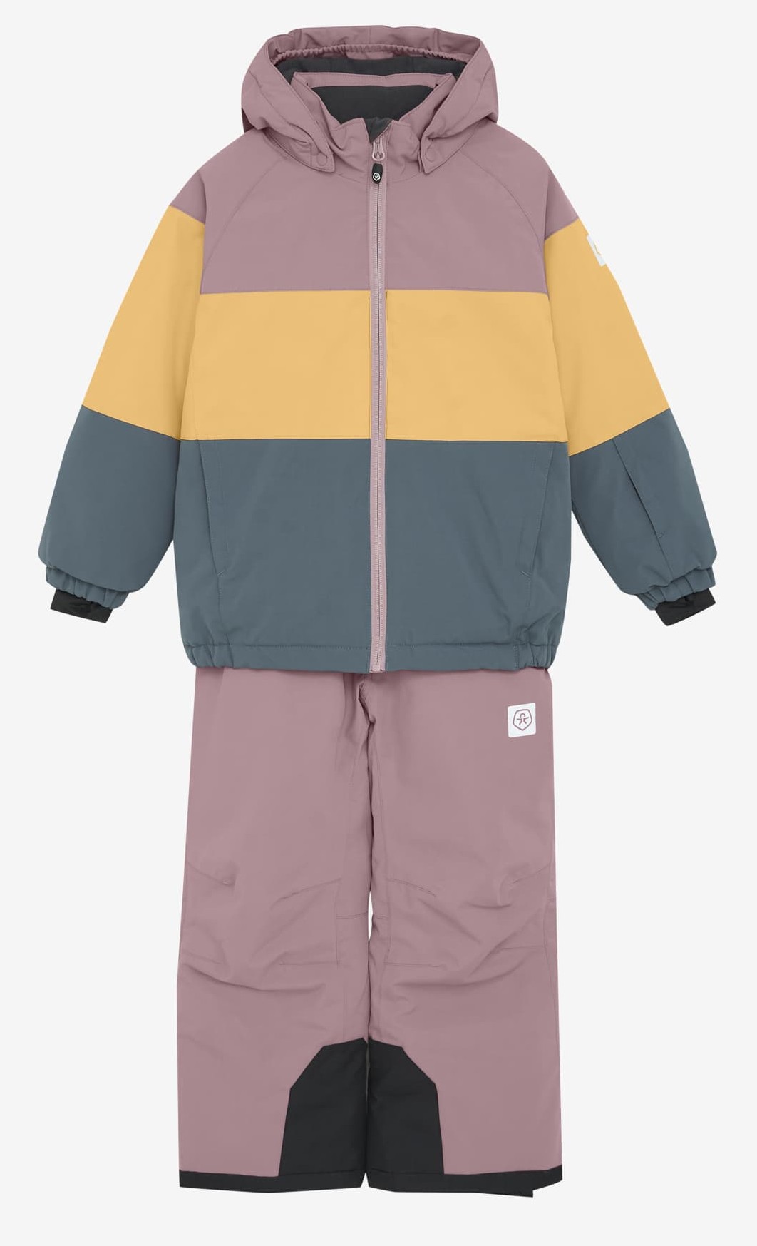 Levně Dětský zimní set Color Kids Colorblock - Woodrose 742273
