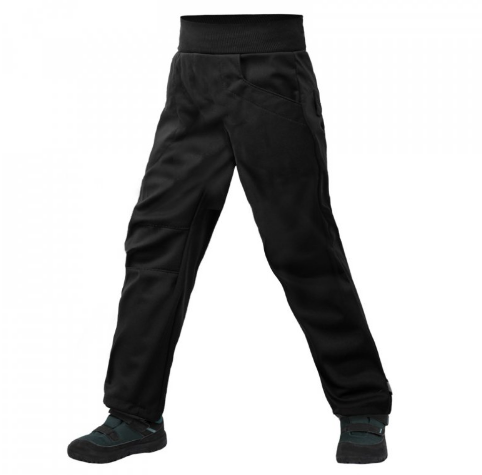 UNUO Softshellové kalhoty s fleecem COOL - Černá Velikost: 116 - 122