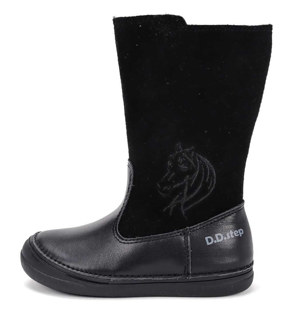 Levně DD Step Dívčí kozačky DDstep W078-52103 Black