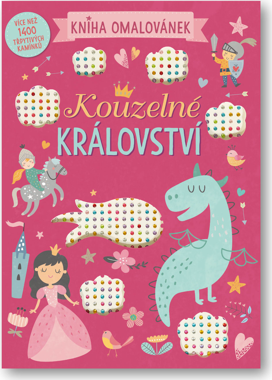 Levně Kouzelné království - 1400 diamantů k nalepení, omalovánky