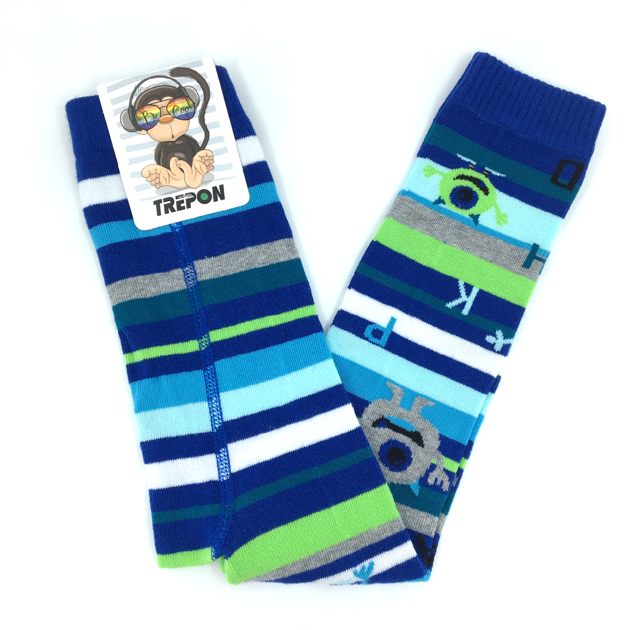 Dětské bavlněné legíny TREPON ABECEDA Tyrkysové Velikost: 134-146