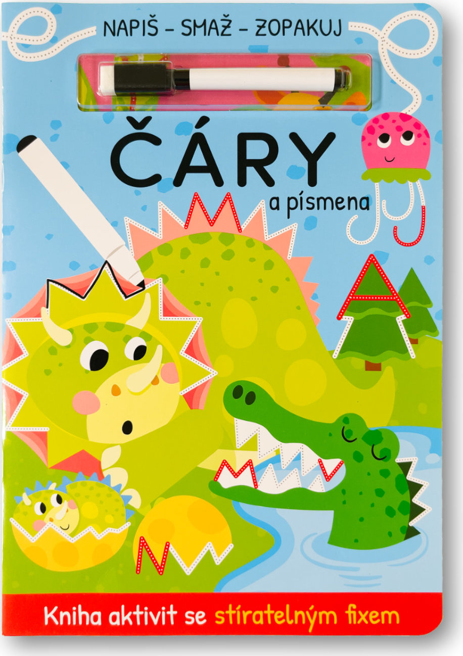 Levně Čáry a písmena - Napiš, smaž, zopakuj