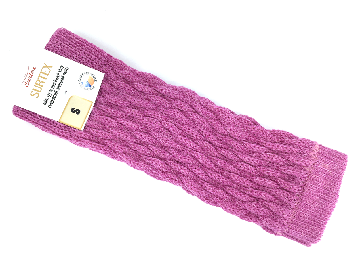 Návleky Surtex 95% Merino Světle růžová Velikost: S