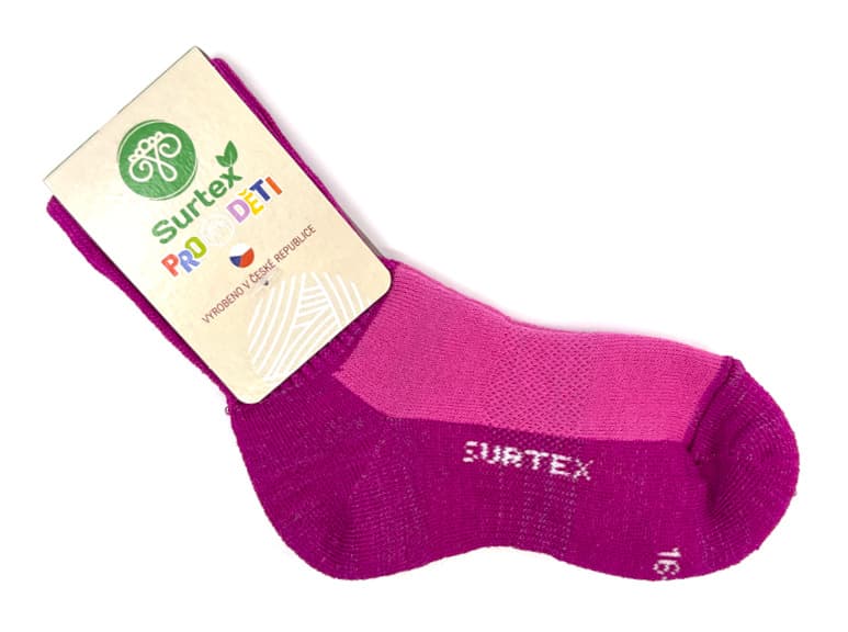 Levně Zimní ponožky Surtex 70% Merino Růžové