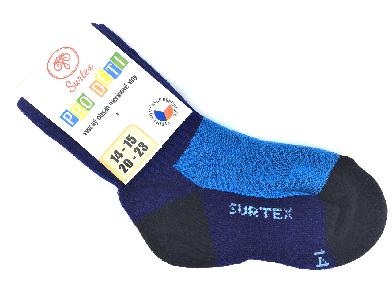 Zimní ponožky Surtex 70% Merino Modré Velikost: 27 - 29