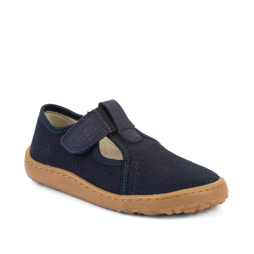 Levně Barefoot Froddo Canvas T-bar G1700439 Dark Blue